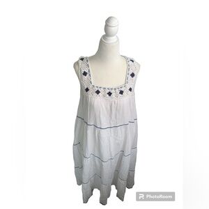 Lucky Brand Crochet Maxi Tiered Dress size Medium